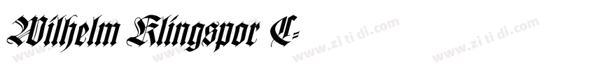Wilhelm Klingspor C字体转换